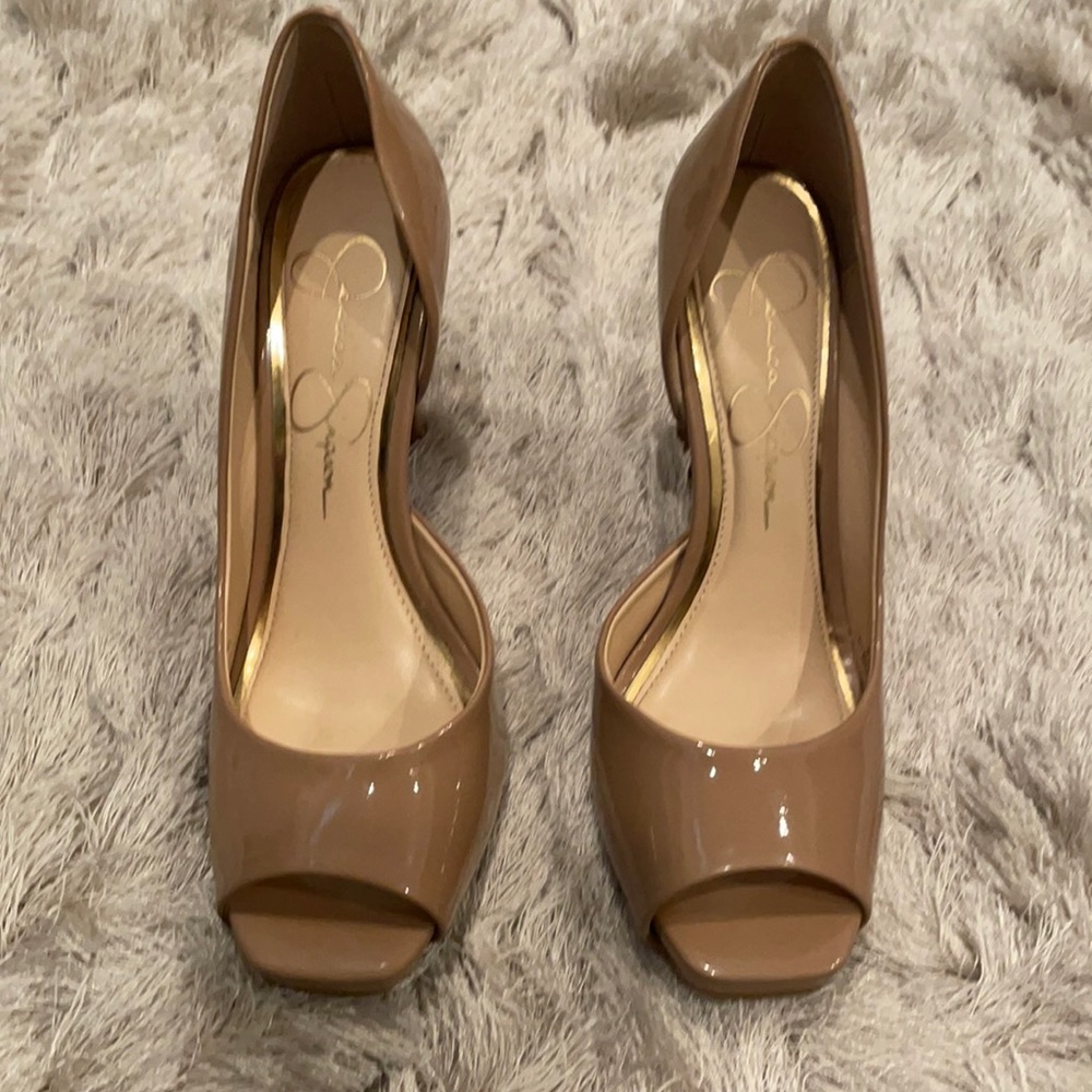 Jessica Simpson peep toe pumps